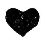 Cosmic Black Space Star Standard 16  Premium Heart Shape Cushions