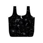 Cosmic Black Space Star Full Print Recycle Bag (S)