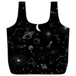 Cosmic Black Space Star Full Print Recycle Bag (XL)