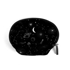 Cosmic Black Space Star Accessory Pouch (Small) from ArtsNow.com Front