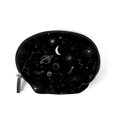 Cosmic Black Space Star Accessory Pouch (Small) from ArtsNow.com Back