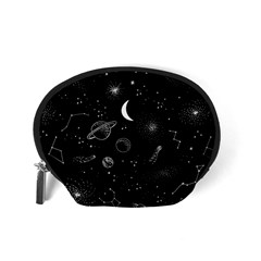 Cosmic Black Space Star Accessory Pouch (Small) from ArtsNow.com Back