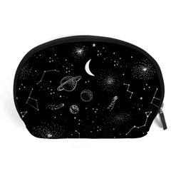 Cosmic Black Space Star Accessory Pouch (Large) from ArtsNow.com Front