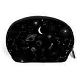 Cosmic Black Space Star Accessory Pouch (Large)