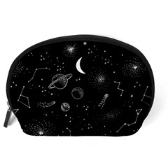 Cosmic Black Space Star Accessory Pouch (Large) from ArtsNow.com Back