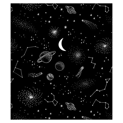 Cosmic Black Space Star Drawstring Pouch (Small) from ArtsNow.com Back