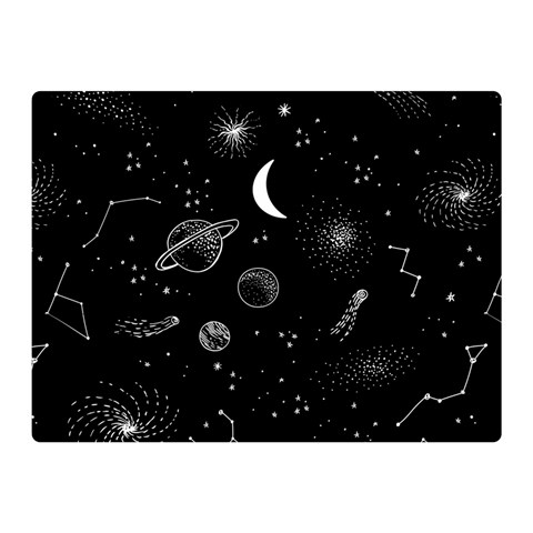 Cosmic Black Space Star Two Sides Premium Plush Fleece Blanket (Mini) from ArtsNow.com 35 x27  Blanket Front