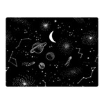 Cosmic Black Space Star Two Sides Premium Plush Fleece Blanket (Mini)