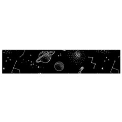 Cosmic Black Space Star Small Premium Plush Fleece Scarf from ArtsNow.com Back