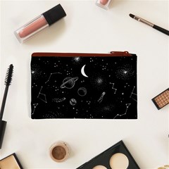 Cosmic Black Space Star Cosmetic Bag (XS) from ArtsNow.com Back