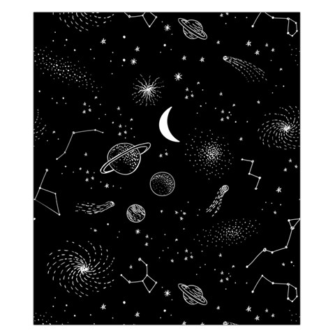 Cosmic Black Space Star Duvet Cover Double Side (California King Size) from ArtsNow.com Back