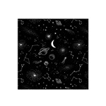 Cosmic Black Space Star Satin Bandana Scarf 22  x 22 