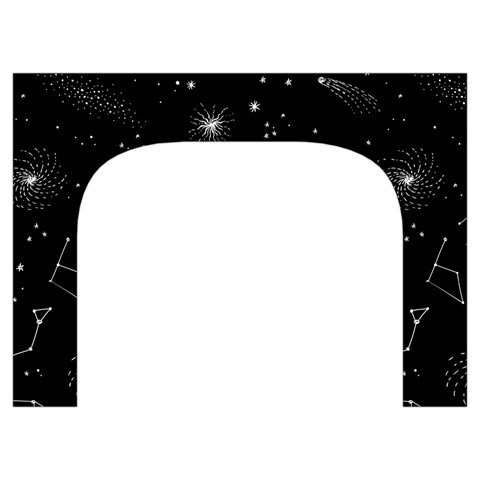 Cosmic Black Space Star Toiletries Pouch from ArtsNow.com Front