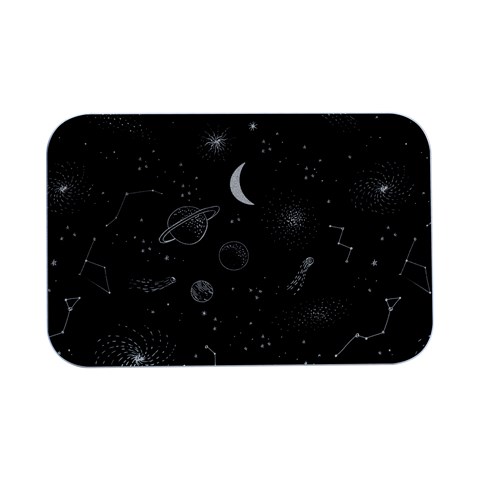 Cosmic Black Space Star Open Lid Metal Box (Silver)   from ArtsNow.com Front