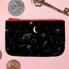 Cosmic Black Space Star Large Coin Purse from ArtsNow.com Front