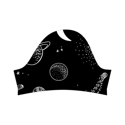 Cosmic Black Space Star Kids  Short Sleeve Velvet Dress from ArtsNow.com Right Sleeve