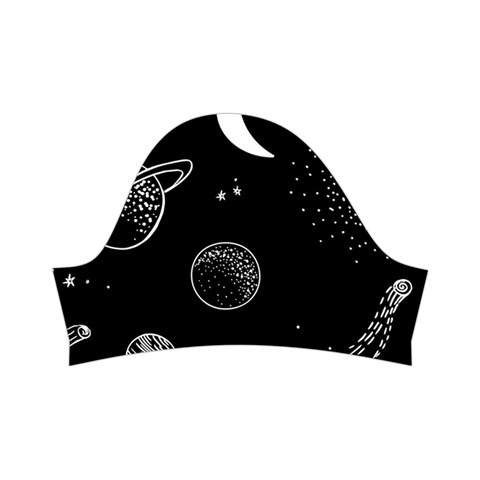 Cosmic Black Space Star Kids  Short Sleeve Velvet Dress from ArtsNow.com Left Sleeve