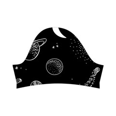 Cosmic Black Space Star Kids  Short Sleeve Velvet Dress from ArtsNow.com Left Sleeve