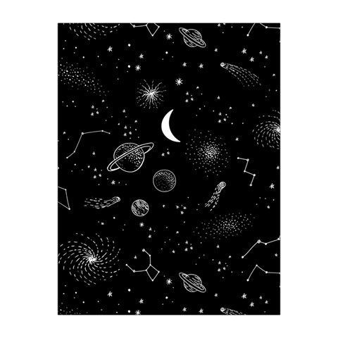 Cosmic Black Space Star Medium Tapestry from ArtsNow.com Front