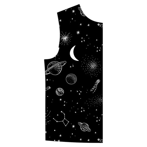 Cosmic Black Space Star Kid s Button Up Puffy Vest from ArtsNow.com Front Right