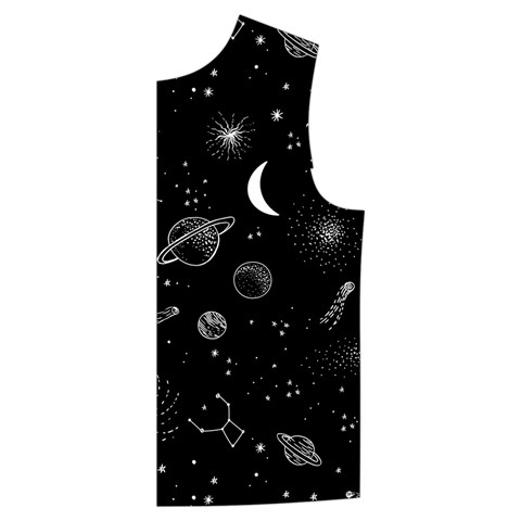 Cosmic Black Space Star Kid s Button Up Puffy Vest from ArtsNow.com Front Left