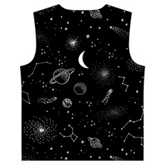 Cosmic Black Space Star Kid s Button Up Puffy Vest from ArtsNow.com Back