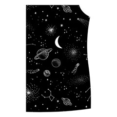 Cosmic Black Space Star Women s Button Up Vest from ArtsNow.com Front Left