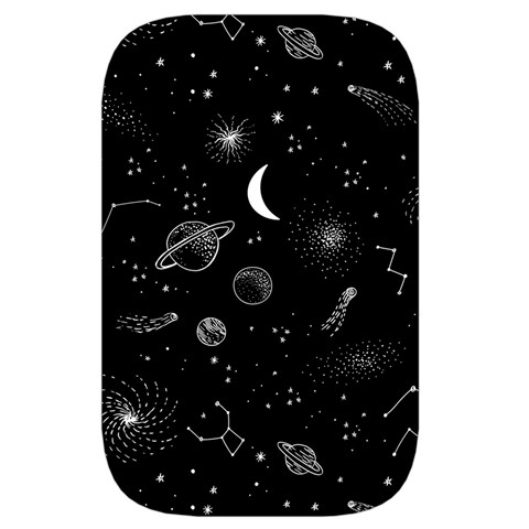 Cosmic Black Space Star Waist Pouch (Small) from ArtsNow.com Front