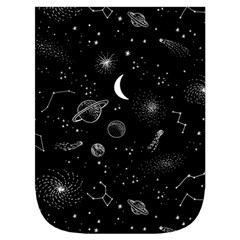 Cosmic Black Space Star Waist Pouch (Small) from ArtsNow.com Front Pocket