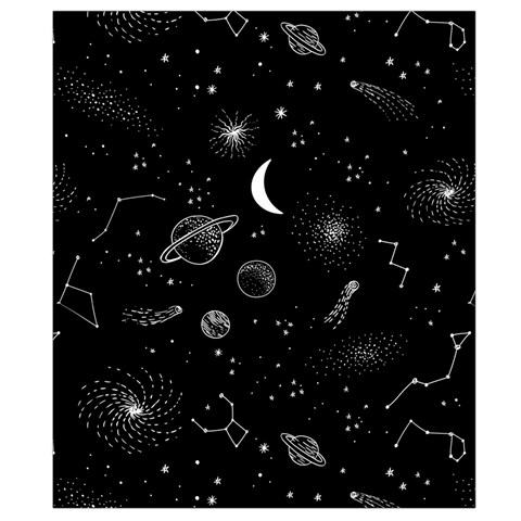 Cosmic Black Space Star Waist Pouch (Small) from ArtsNow.com Back Strap