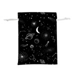 Cosmic Black Space Star Lightweight Drawstring Pouch (S)