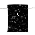 Cosmic Black Space Star Lightweight Drawstring Pouch (XL)