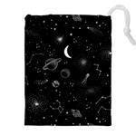 Cosmic Black Space Star Drawstring Pouch (4XL)