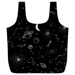 Cosmic Black Space Star Full Print Recycle Bag (XXL) from ArtsNow.com Front