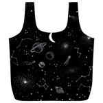 Cosmic Black Space Star Full Print Recycle Bag (XXL)