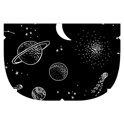 Cosmic Black Space Star Make Up Case (Small) from ArtsNow.com Side Right