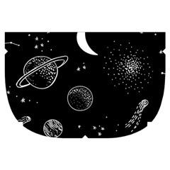 Cosmic Black Space Star Make Up Case (Small) from ArtsNow.com Side Left