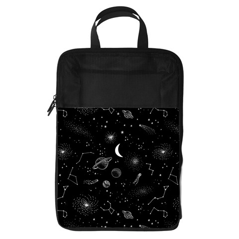 Cosmic Black Space Star Foldable Shoe Storage Bag from ArtsNow.com Front