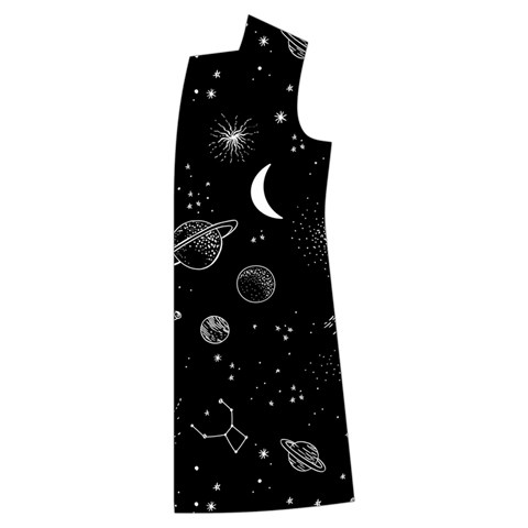 Cosmic Black Space Star Kids  Long Sleeve Velvet Lounge Robe from ArtsNow.com Front Left