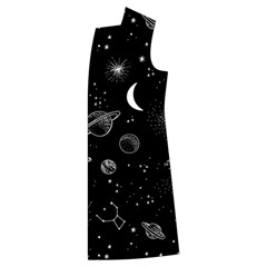 Cosmic Black Space Star Kids  Long Sleeve Velvet Lounge Robe from ArtsNow.com Front Left