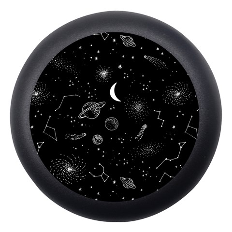 Cosmic Black Space Star Dento Box with Mirror from ArtsNow.com Front