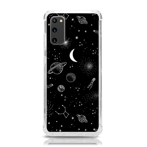 Cosmic Black Space Star Samsung Galaxy S20 6.2 Inch TPU UV Case from ArtsNow.com Front