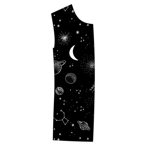 Cosmic Black Space Star Kids  Stylish Hooded Puffer Vest from ArtsNow.com Front Right