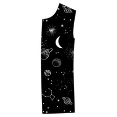 Cosmic Black Space Star Kids  Stylish Hooded Puffer Vest from ArtsNow.com Front Left