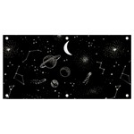 Cosmic Black Space Star Banner and Sign 4  x 2 