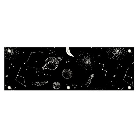 Cosmic Black Space Star Banner and Sign 6  x 2  from ArtsNow.com Front