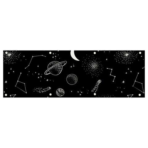 Cosmic Black Space Star Banner and Sign 9  x 3  from ArtsNow.com Front