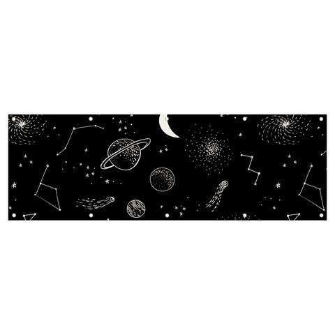 Cosmic Black Space Star Banner and Sign 12  x 4  from ArtsNow.com Front