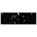 Cosmic Black Space Star Banner and Sign 12  x 4 