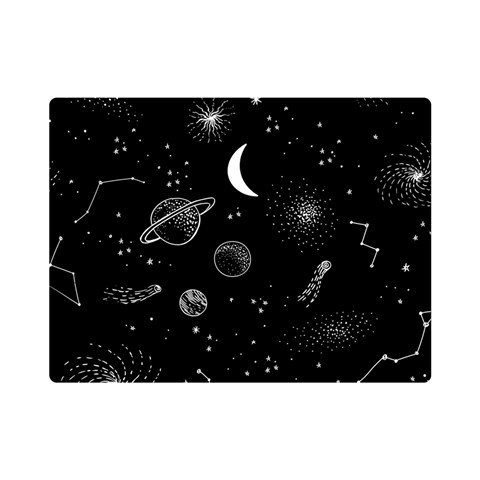 Cosmic Black Space Star Premium Plush Fleece Blanket (Mini) from ArtsNow.com 35 x27  Blanket Front